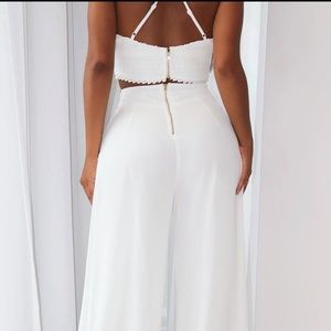 2 pc all white pant set…Brand new